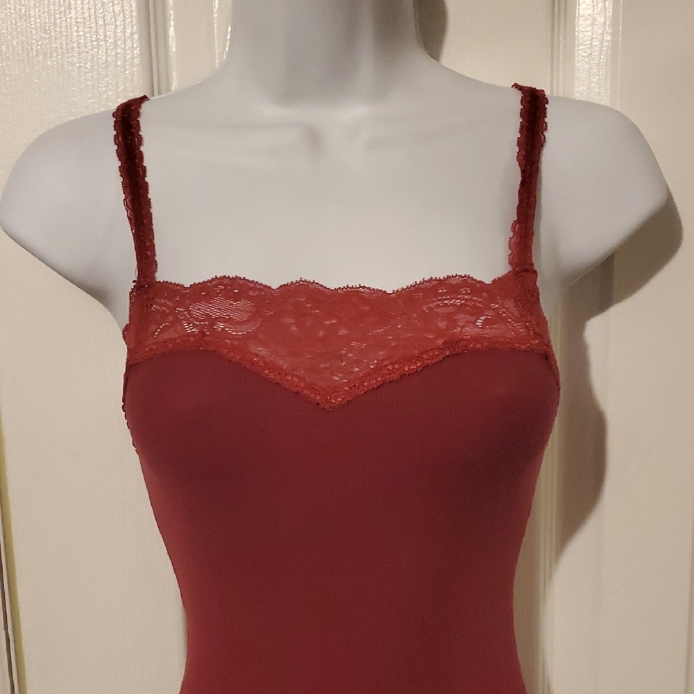 Abercrombie & Fitch Red Lace Chemise